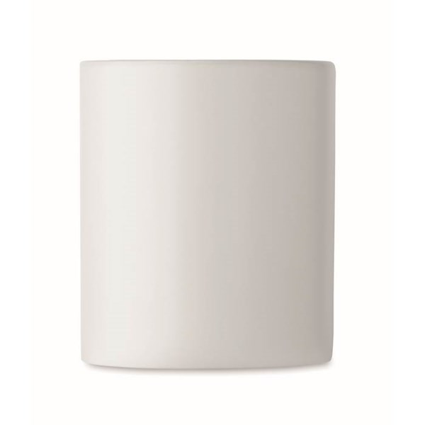 Obrázky: Bílý keramický hrnek s dřevěným uchem 320 ml, Obrázek 5