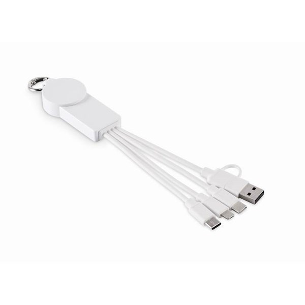 Obrázky: Bílý univerzální nabíjecí kabel z TPE, Obrázek 4
