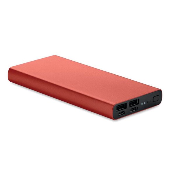 Obrázky: Vínová hliníková powerbanka 10 000 mAh