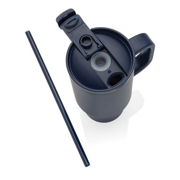 Obrázky: Modrý termohrnek s brčkem z recyklované oceli, Obrázek 4