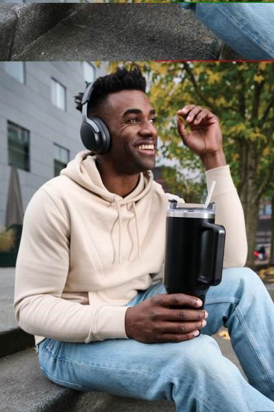 Obrázky: Termohrnek 1200ml, RCS recykl. nerez, černá, Obrázek 5