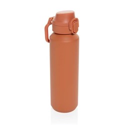 Obrázky: Uzamykatelná nerez sportovní láhev 600ml, oranžová
