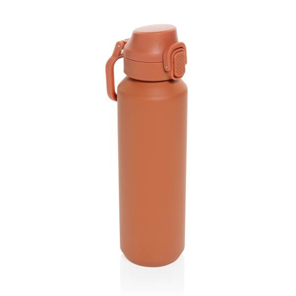 Obrázky: Uzamykatelná nerez sportovní láhev 600ml, oranžová