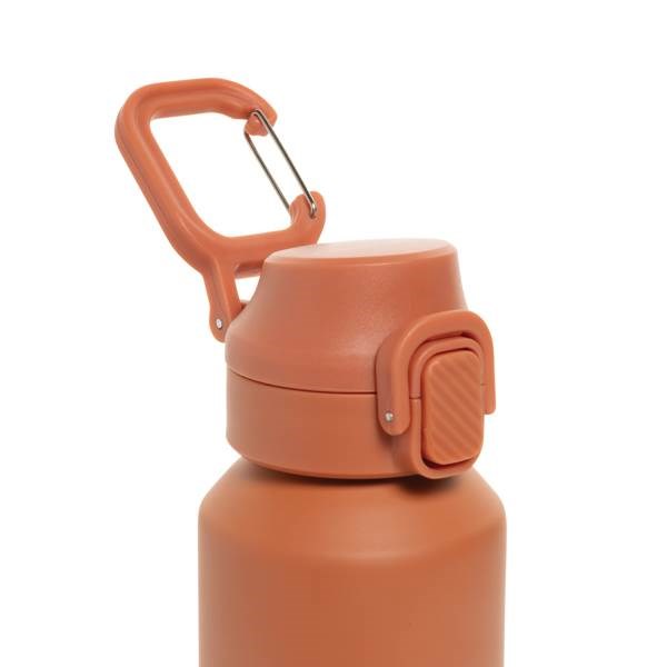 Obrázky: Uzamykatelná nerez sportovní láhev 600ml, oranžová, Obrázek 2