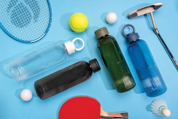 Obrázky: Nepropust. láhev RPET 750 ml, vlnit. efekt, modrá, Obrázek 8