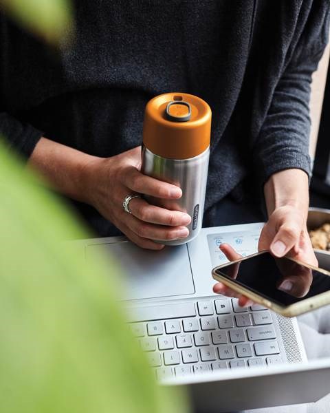 Obrázky: Nerezový termo hrnek 340ml Black+Blum, oranžová, Obrázek 6