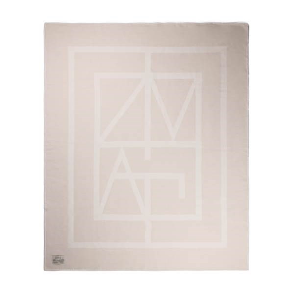 Obrázky: Deka VINGA Monogram z GRS, bílá, Obrázek 2