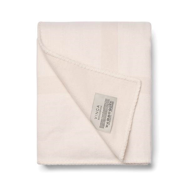 Obrázky: Deka VINGA Monogram z GRS, bílá, Obrázek 3