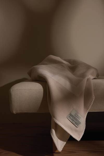 Obrázky: Deka VINGA Monogram z GRS, bílá, Obrázek 6