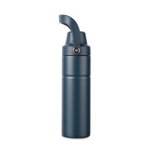Obrázky: Termoska s držadlem 600 ml z recykl. oceli, modrá, Obrázek 2