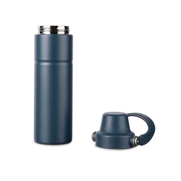 Obrázky: Termoska s držadlem 600 ml z recykl. oceli, modrá, Obrázek 5