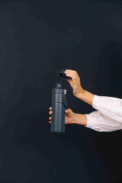 Obrázky: Termoska s držadlem 600 ml z recykl. oceli, modrá, Obrázek 8