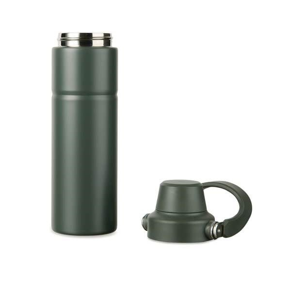 Obrázky: Termoska s držadlem 600 ml z recykl. oceli, zelená, Obrázek 5