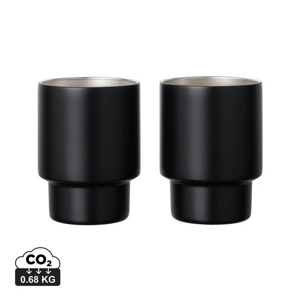 Obrázky: Sada 2ks rec. nerez hrnků VINGA 160ml, černá, Obrázek 6