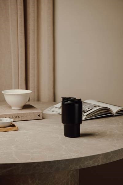 Obrázky: Termohrnek 350 ml recykl. nerez, černá, Obrázek 6