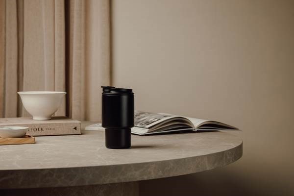 Obrázky: Termohrnek 350 ml recykl. nerez, černá, Obrázek 7