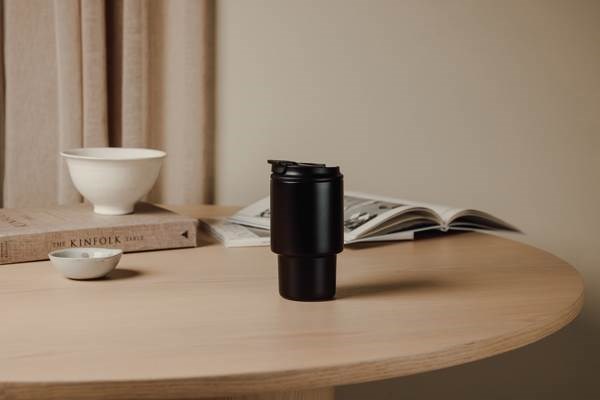 Obrázky: Termohrnek 350 ml recykl. nerez, černá, Obrázek 9