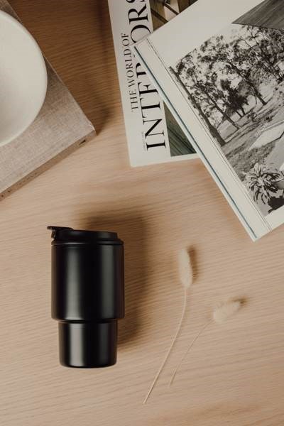 Obrázky: Termohrnek 350 ml recykl. nerez, černá, Obrázek 10