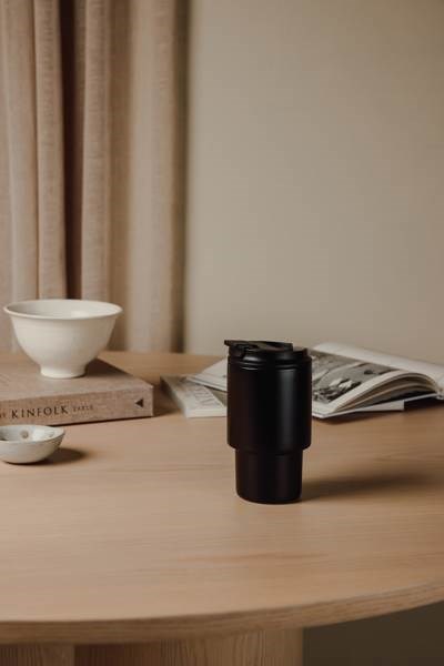 Obrázky: Termohrnek 350 ml recykl. nerez, černá, Obrázek 12