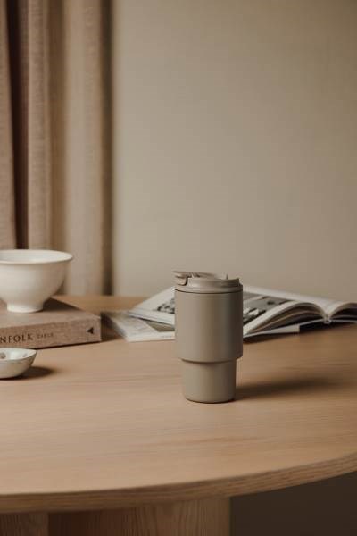 Obrázky: Termohrnek 350 ml recykl. nerez, béžová, Obrázek 9