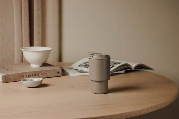 Obrázky: Termohrnek 350 ml recykl. nerez, béžová, Obrázek 11