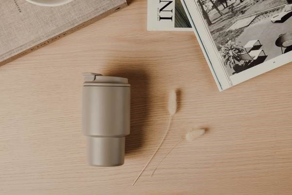 Obrázky: Termohrnek 350 ml recykl. nerez, béžová, Obrázek 13