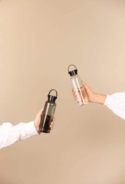 Obrázky: Transparentní zelená láhev na vodu z RPET 550 ml, Obrázek 12