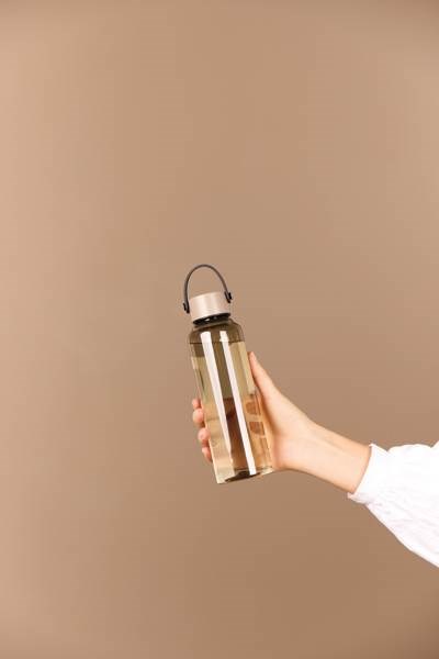 Obrázky: Transparentní béžová láhev na vodu z RPET 550 ml, Obrázek 5