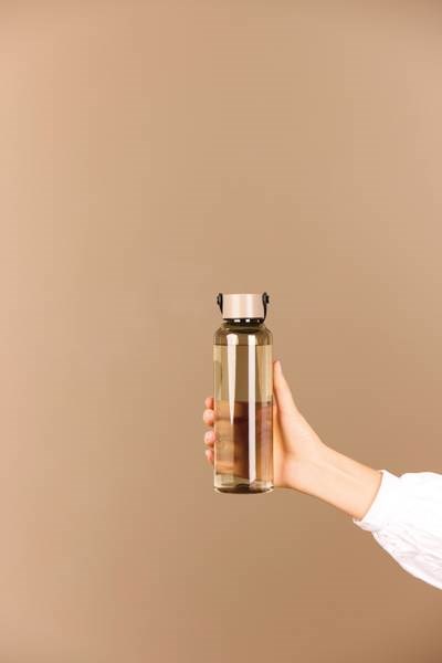 Obrázky: Transparentní béžová láhev na vodu z RPET 550 ml, Obrázek 6