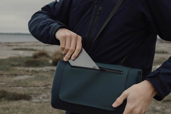 Obrázky: Nám. modrá pikniková deka s dlouhým popruhem, Obrázek 5