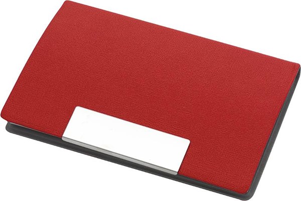 Obrázky: Červený vizitkář s magnetickým uzávěrem