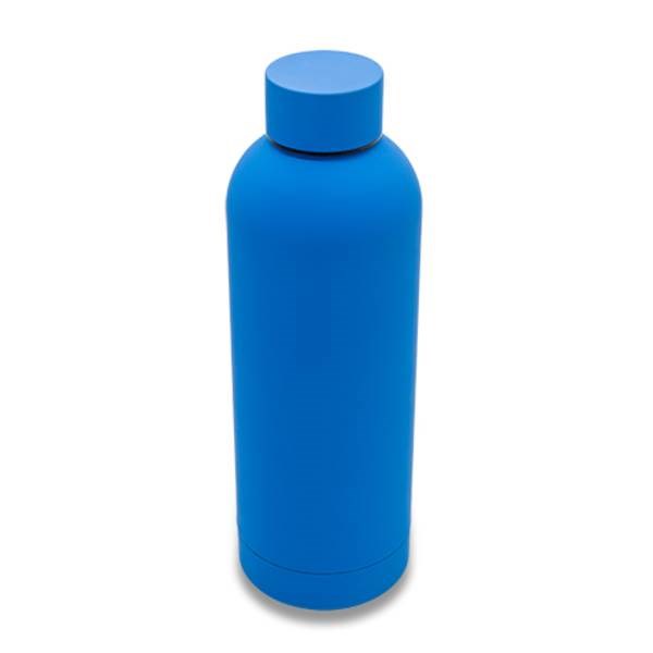 Obrázky: Sv. modrá nerez. termoska 500 ml s pogum.povrchem, Obrázek 2
