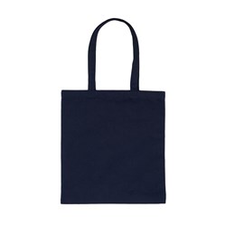 Obrázky: Tm. modrá nákupní taška z recykl. bavlny 340g