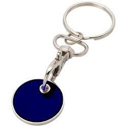 Obrázky: Klíčenka s žetonem na karabině, tm.modrá