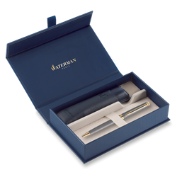 Obrázky: KP WATERMAN Hémisphére Stone Grey GT+modré pouzdro