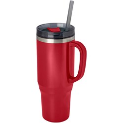 Obrázky: Termohrnek 1200ml RCS hrnek s brčkem, červená