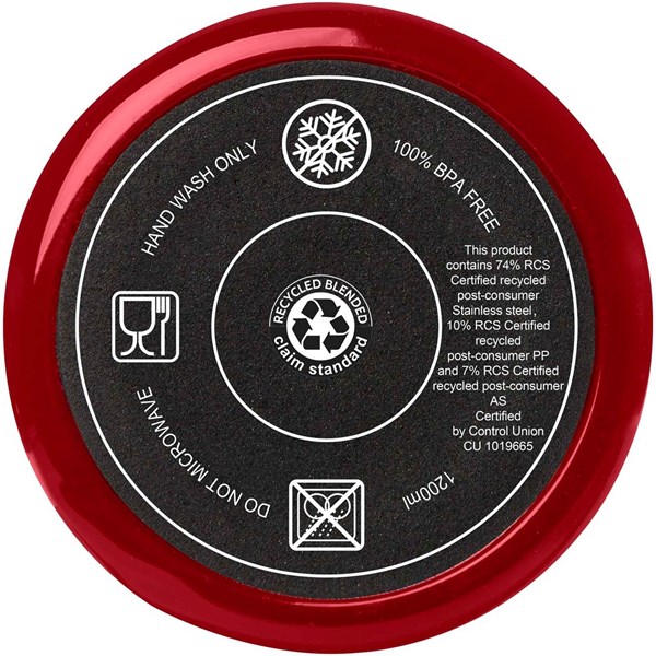 Obrázky: Termohrnek 1200ml RCS hrnek s brčkem, červená, Obrázek 4