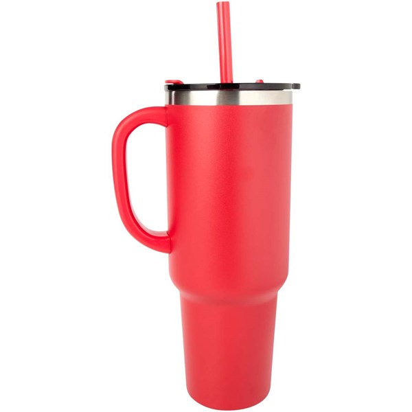 Obrázky: Červený 1200ml RCS měděný vakuov. hrnek s brčkem, Obrázek 10