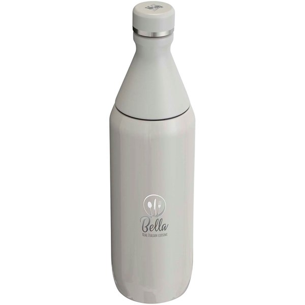 Obrázky: Láhev na vodu 600 ml, dvoudílné víko, šedá, Obrázek 4