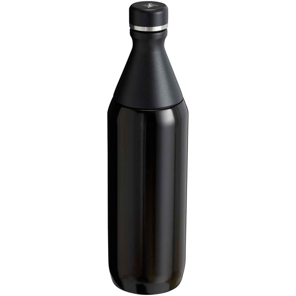 Obrázky: Láhev na vodu 600 ml, dvoudílné víko, černá lesk, Obrázek 3