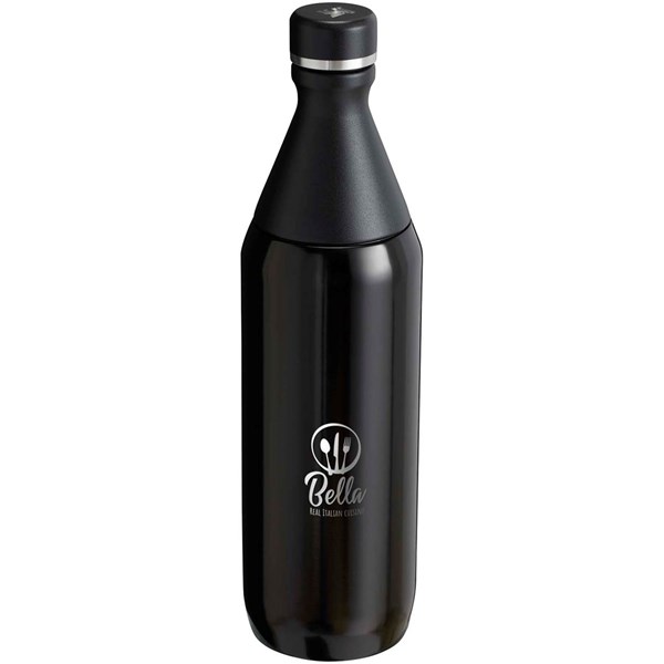 Obrázky: Láhev na vodu 600 ml, dvoudílné víko, černá lesk, Obrázek 4