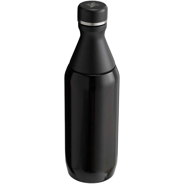 Obrázky: Láhev na vodu 350 ml, dvoudílné víko, černá lesk, Obrázek 3