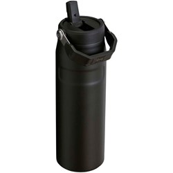 Obrázky: Lehká láhev na vodu 700ml vykl. brčko, černá