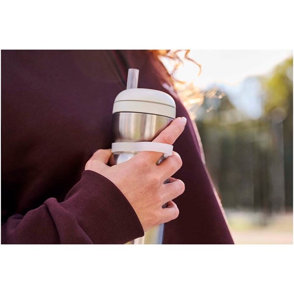 Obrázky: Sportovní nerez termoláhev 600ml, bílé doplňky, Obrázek 4
