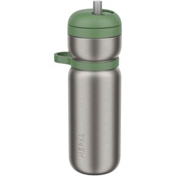 Obrázky: Sportovní nerez termoláhev 600ml, zelené doplňky
