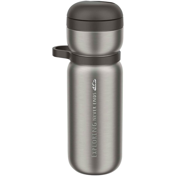 Obrázky: Sportovní nerez termoláhev 600ml, černé doplňky, Obrázek 2