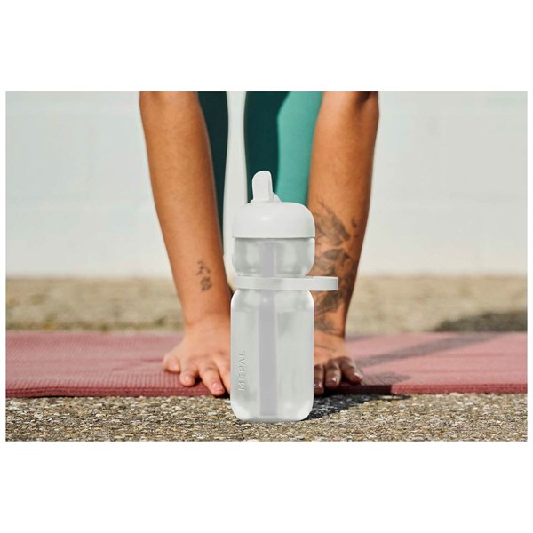 Obrázky: Sport. láhev 600ml, poutko a vykláp. víčko, bílá, Obrázek 4