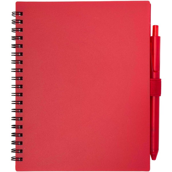 Obrázky: Červená sada zápisníku 14x17,8cm a plast. pera s MN, Obrázek 5