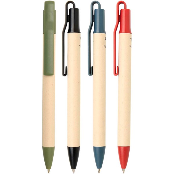 Obrázky: Kulič. pero z třtinového papíru a ABS, černé, Obrázek 5