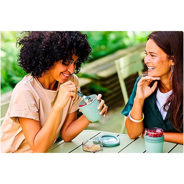 Obrázky: Dvoudílný mini box na jídlo, bílá, Obrázek 2